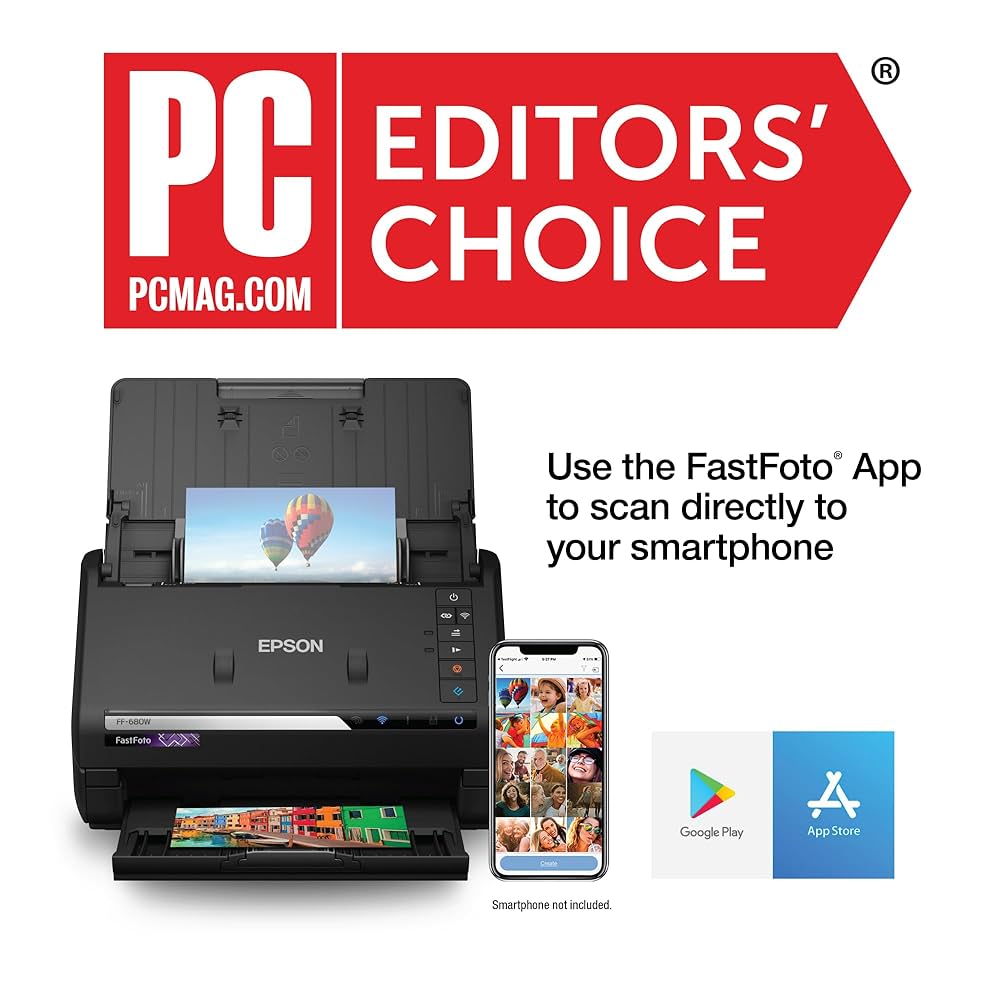 EPSON FF-680W FastFoto ドキュメントスキャナー　エプソン Amazon.com: Epson FastFoto FF-680W Wireless High-Speed Photo